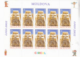 MOLDOVA 2002, EUROPA CEPT, minicoala de 10 timbre neuzată, MNH, Istorie, Nestampilat