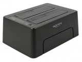 Docking Station USB 3.1-C la 2 x SATA HDD/SSD 2.5&quot; + 3.5&quot; cu functie de Clona, Delock 63957