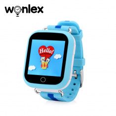 Ceas Smartwatch Pentru Copii Wonlex GW200S cu Functie Telefon, Localizare GPS, Pedometru, SOS - Albastru foto