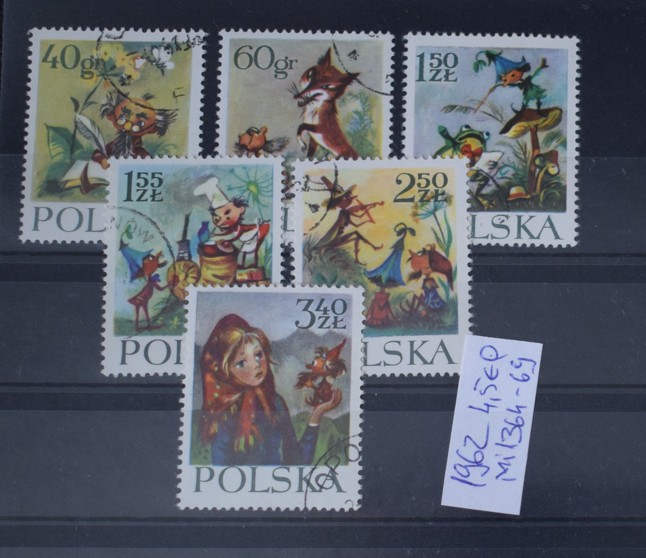 TS23 - Timbre serie Polonia - 1962 mi1364-69 povesti