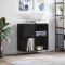 vidaXL Dulap pentru discuri negru 84,5x38x89 cm lemn compozit 831773