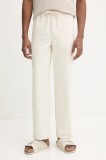 A.P.C. pantaloni de bumbac pantalon vincent culoarea bej, drept, COGBJ.H08418