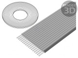 Cablu bandă 1,27mm 16x26AWG neecranat gri 100FT