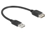Cablu USB 2.0 A priză dublă și mufă bilaterală, 0,2m, aurit