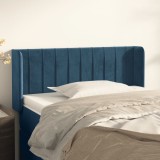 VidaXL Tăblie pat cu aripioare albastru &icirc;nchis 103x16x78/88 cm catifea