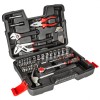 Trusa Scule Top Tools 81 piese 1/2&quot; si 1/4&quot; Otel Carbon, Clichet, Chei, Clesti, Biti, Cutie Plastic Rezistenta