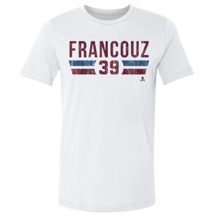 Colorado Avalanche tricou de bărbați Pavel Francouz #39 Font White - M