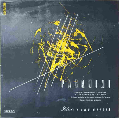 Disc vinil, LP. CONCERTELE PENTRU VIOARA SI ORCHESTRA NR. 1 IN RE MINOR SI NR.2 IN SI MINOR-NICCOLO PAGANIN-218083 foto