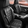 Set Huse Scaune Auto Panda Uludag, material textil cu piele ecologica, cu fermoare pentru bancheta rabatabila, negru cu gri, 11 piese Automobile ProTr