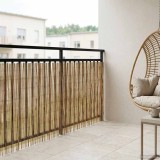 vidaXL Gard de Grădină Carbonizat 1000 x 90 cm Stuf 42031267