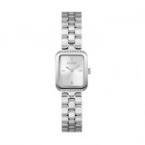 Guess Ceas Damă Quartz Dreptunghiular cu Brățară Metalică Argintie