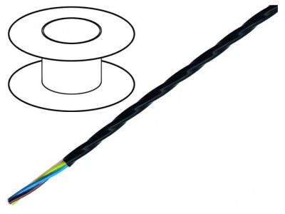 Cablu PTFE Negru 5G1,5mm2 &amp;Ouml;LFLEX&amp;reg; HEAT 260 MC foto