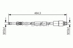 Conducta / cablu frana MERCEDES SPRINTER 5-t platou / sasiu (906) (2006 - 2016) BOSCH 1 987 481 541 foto