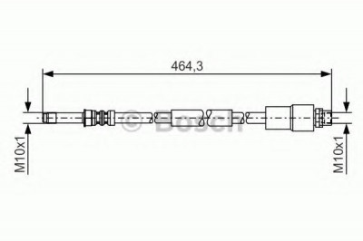 Conducta / cablu frana MERCEDES SPRINTER 5-t bus (2006 - 2016) BOSCH 1 987 481 541 foto