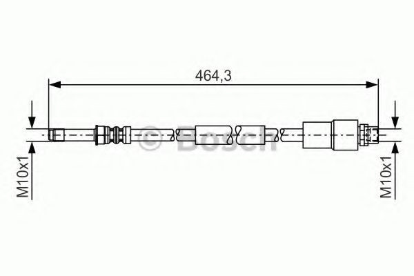 Conducta / cablu frana VW CRAFTER 30-50 platou / sasiu (2F) (2006 - 2016) BOSCH 1 987 481 541