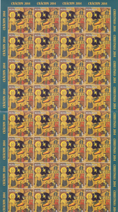 ROMANIA 2014 - CRACIUN , MINICOLA DE 32 TIMBRE, MNH - LP 2049