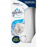 Set Aparat si Odorizant GLADE Clean Linen, 18 ml, Set Odorizant de Camera cu Rezerva GLADE, Rezerva cu Odorizant de Camera GLADE, Set GLADE Odorizant