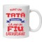 Cana alba personalizata &quot;asa arata un tata mandru&quot;, INOVATIX&reg;. 330ml
