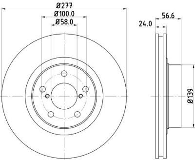 Disc frana SUBARU LEGACY V (BM, BR) (2009 - 2016) KRIEGER 0950004109 foto
