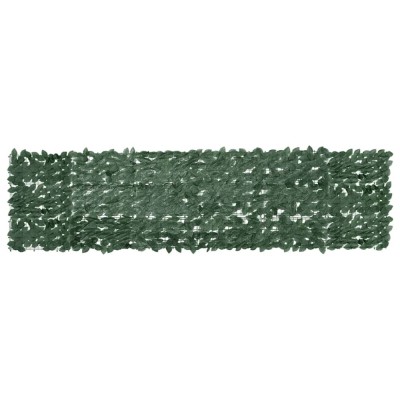 Paravan de balcon, frunze verde &amp;icirc;nchis, 300x75 cm foto