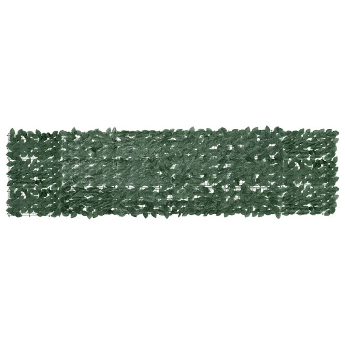 Paravan de balcon, frunze verde &icirc;nchis, 300x75 cm