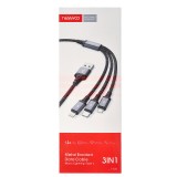 Cablu date 3 in 1 USB - Lightning, Type-C, micro-USB 2.1A TRANYOO T-XS6