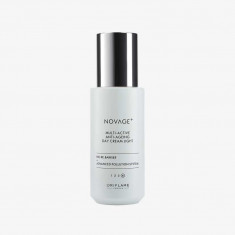 Cremă de zi lejeră Novage+ Multi-Active Anti-Ageing Oriflame, concepută cu tehnologie de protecție împotriva poluării și acid hialuronic, 50ml