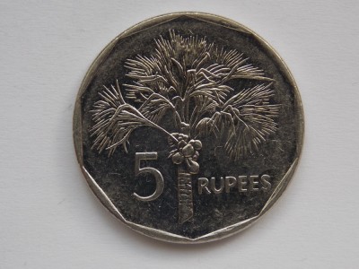 5 RUPEES 2010 SEYCHELLES foto