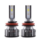 Set 2 LED-Uri Auto Techstar&reg; V8, H11, 120W, 12-24V, 15000 Lumeni, 6000K, Unghi Fascicul 360&deg;, CSP 3570, Canbus, Radiator Aluminiu, Racire Cooling Tech
