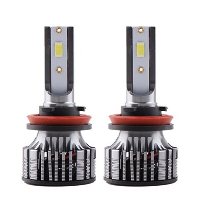 Set 2 LED-Uri Auto Techstar&amp;reg; V8, H11, 120W, 12-24V, 15000 Lumeni, 6000K, Unghi Fascicul 360&amp;deg;, CSP 3570, Canbus, Radiator Aluminiu, Racire Cooling Tech foto