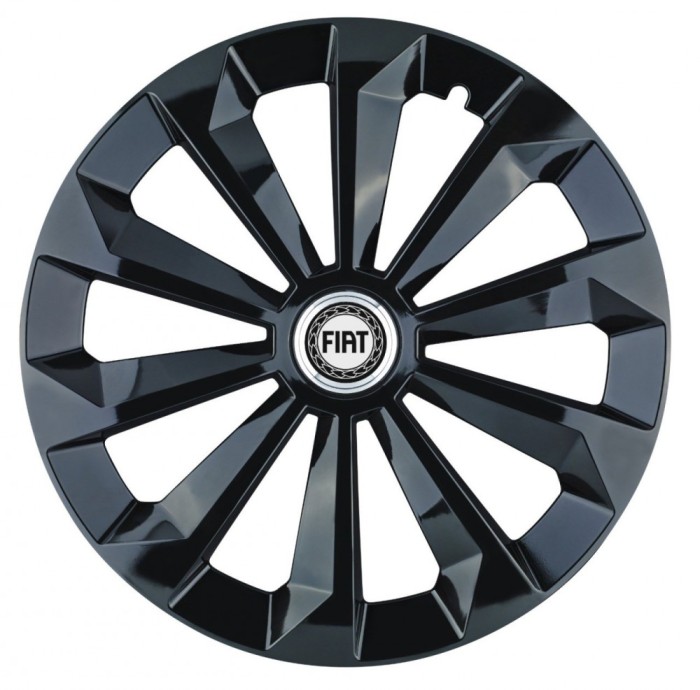 Set 4 capace roti Fame Negru R15 pentru gama auto Fiat