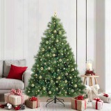vidaXL Brad de Crăciun artificial cu 300 LED Verde 210 cm PE și PVC 3397800