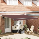 vidaXL Copertină retractabilă manual, maro, 400x300 cm