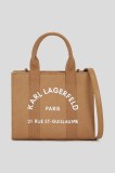 Karl Lagerfeld geantă de bumbac K/RSG culoarea maro, A3W50118