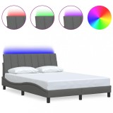 Cumpara ieftin Cadru de pat fara saltea, Hanko, gri inchis, 120x200 cm, textil