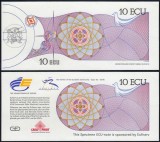 Bancnota 10 ECU UE 1992 UNC, Ne流通lată - Numismatică Europa