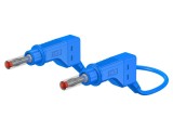 Cablu de conectare ST&Auml;UBLI 32A, Mufă banană 4mm, 0,25m, PVC, Albastru, CAT II 600V