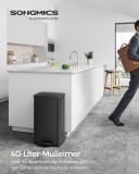 Cos de gunoi, Songmics, Negru, 34.5&times;32&times;59.5 cm