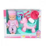 Cumpara ieftin Papusa bebelus cu balansoar si accesorii, Boubou, 30 cm