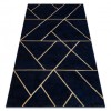 Exclusiv EMERALD covor 1012 glamour, stilat, geometric albastru inchis / aur, 140x190 cm
