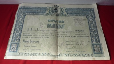 DIPLOMA BACALAUREAT 1937 foto