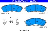 ATE 13.0460-5543.2 set placute frana,frana disc