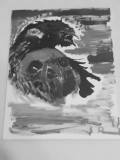 Pictură Dark, Abstract, Acrilic, ART