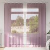 Set 2 Perdele Voile Gossi Violet 140x245 cm Poliester cu Bucle Semitransparente