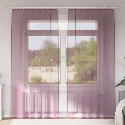 Gossi perdele voile cu bucle 2 buc violet 140x245 cm foto