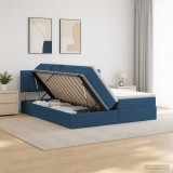 Cumpara ieftin Pat cu storage cu headboard 2 buc. albastru Piele artificiala