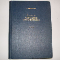 Lecons De Geometrie Differentielle Vol.3 - G. Vranceanu ,552132