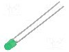 Dioda LED, 3mm, verde, 4...6mcd, 10mA, 2,4...3V, VISHAY - TLHG4605