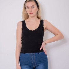 Top basic negru cropped Pull&Bear