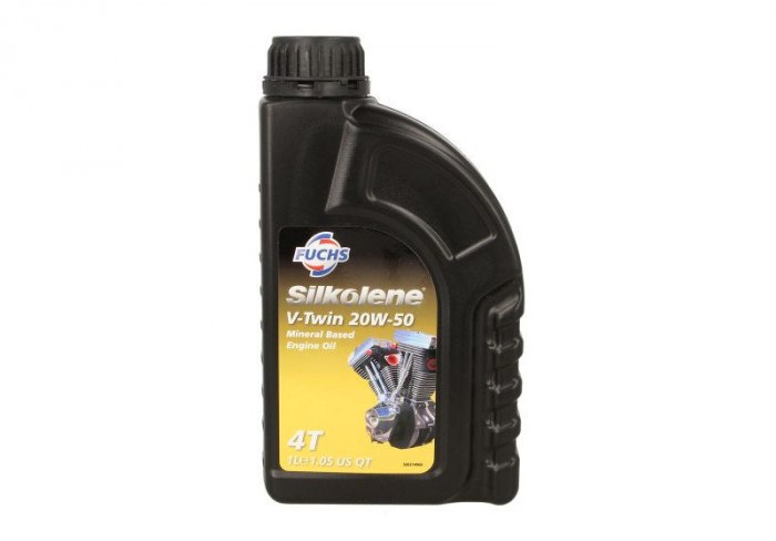 (PL) Olej silnikowy 4T 4T SILKOLENE V-Twin SAE 20W50 1l SG; SH; SJ JASO MA-2 Mineral recommended for cruisers with large V-twin engines